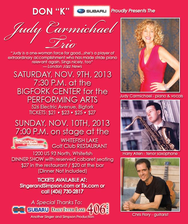 Judy Carmichael Trio